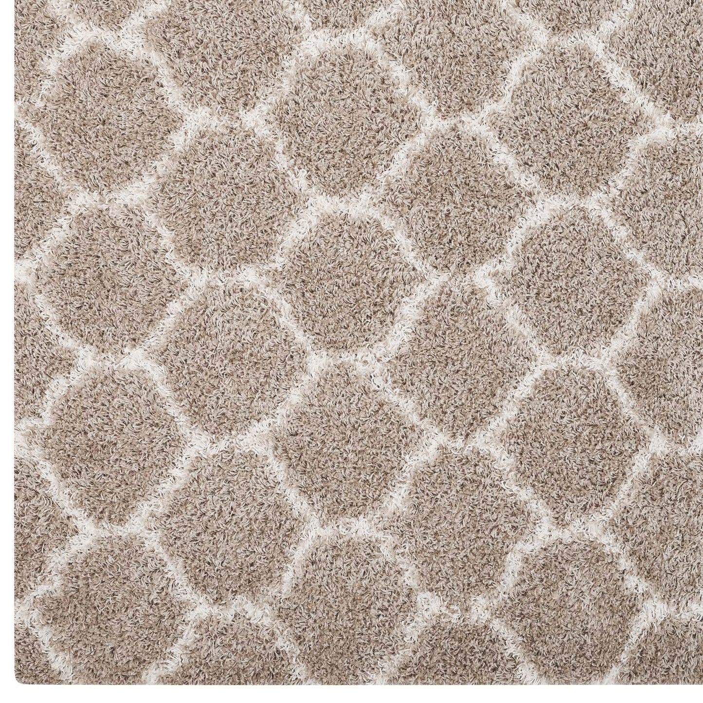 Solvea Moroccan Trellis 8x10 Shag Area Rug by Modway