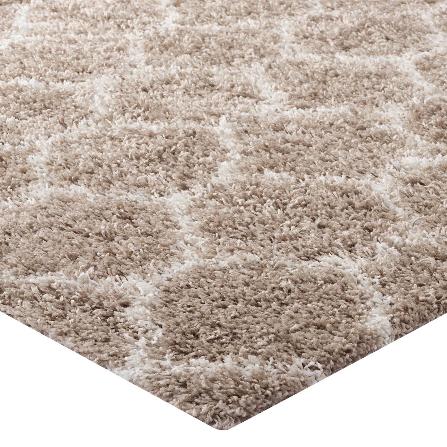 Solvea Moroccan Trellis 8x10 Shag Area Rug by Modway