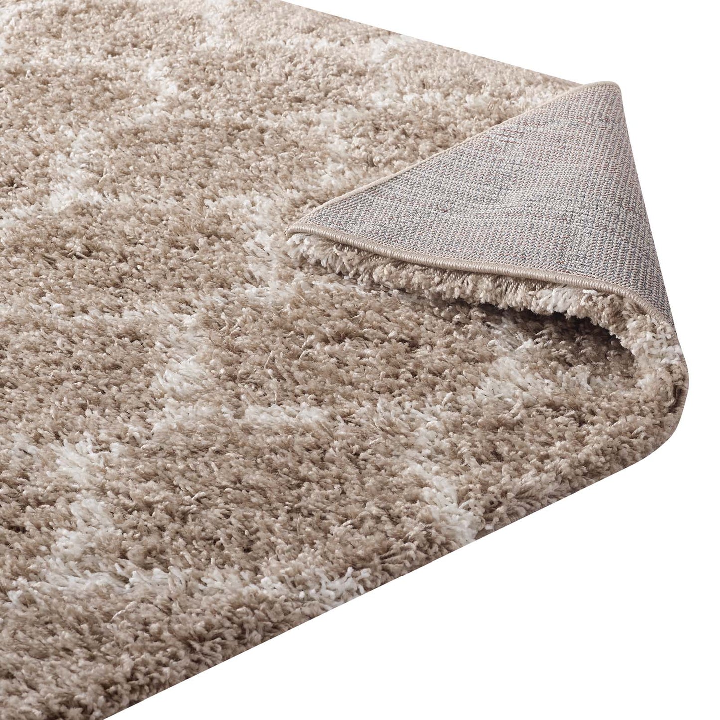 Solvea Moroccan Trellis 8x10 Shag Area Rug by Modway