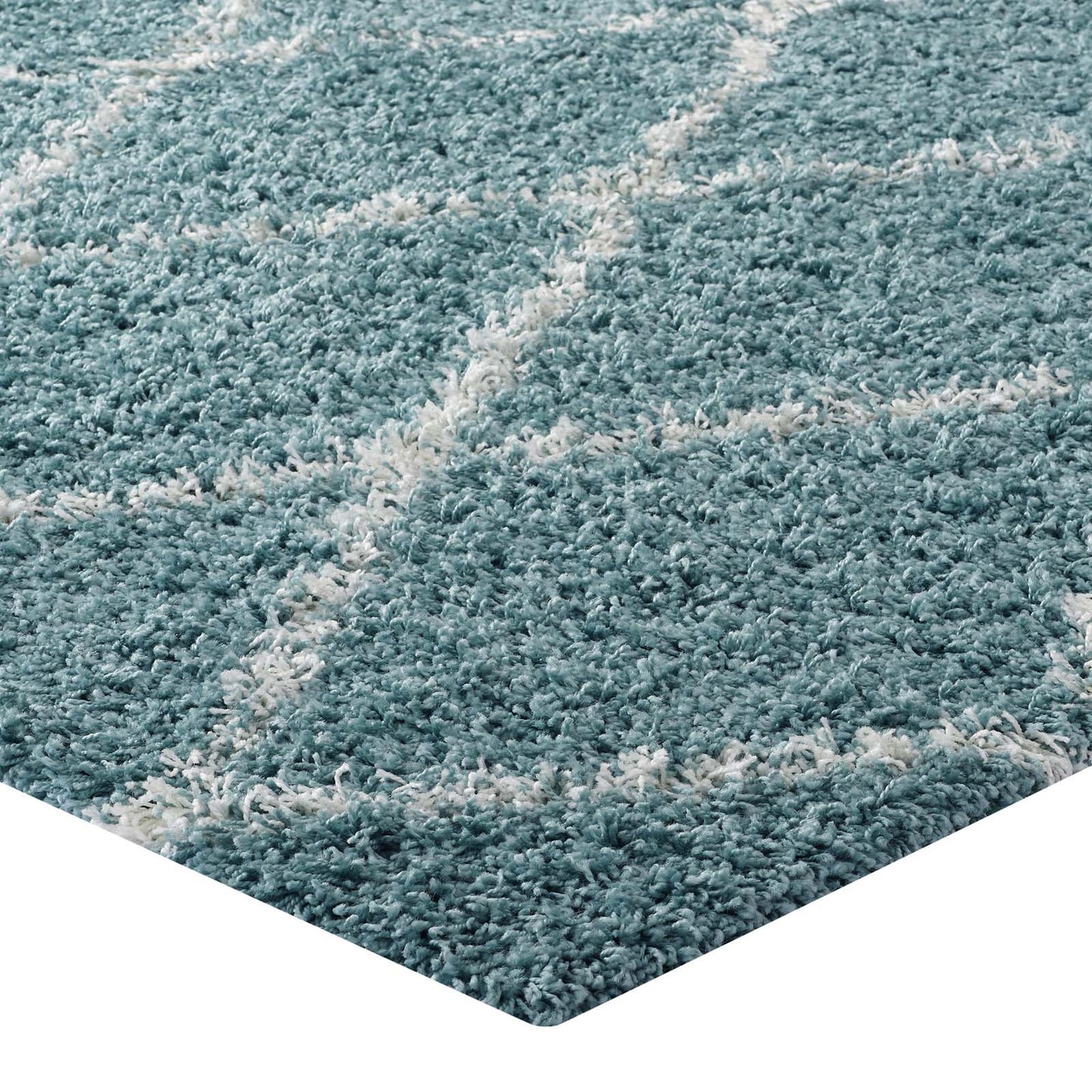 Toryn Diamond Lattice 8x10 Shag Area Rug by Modway