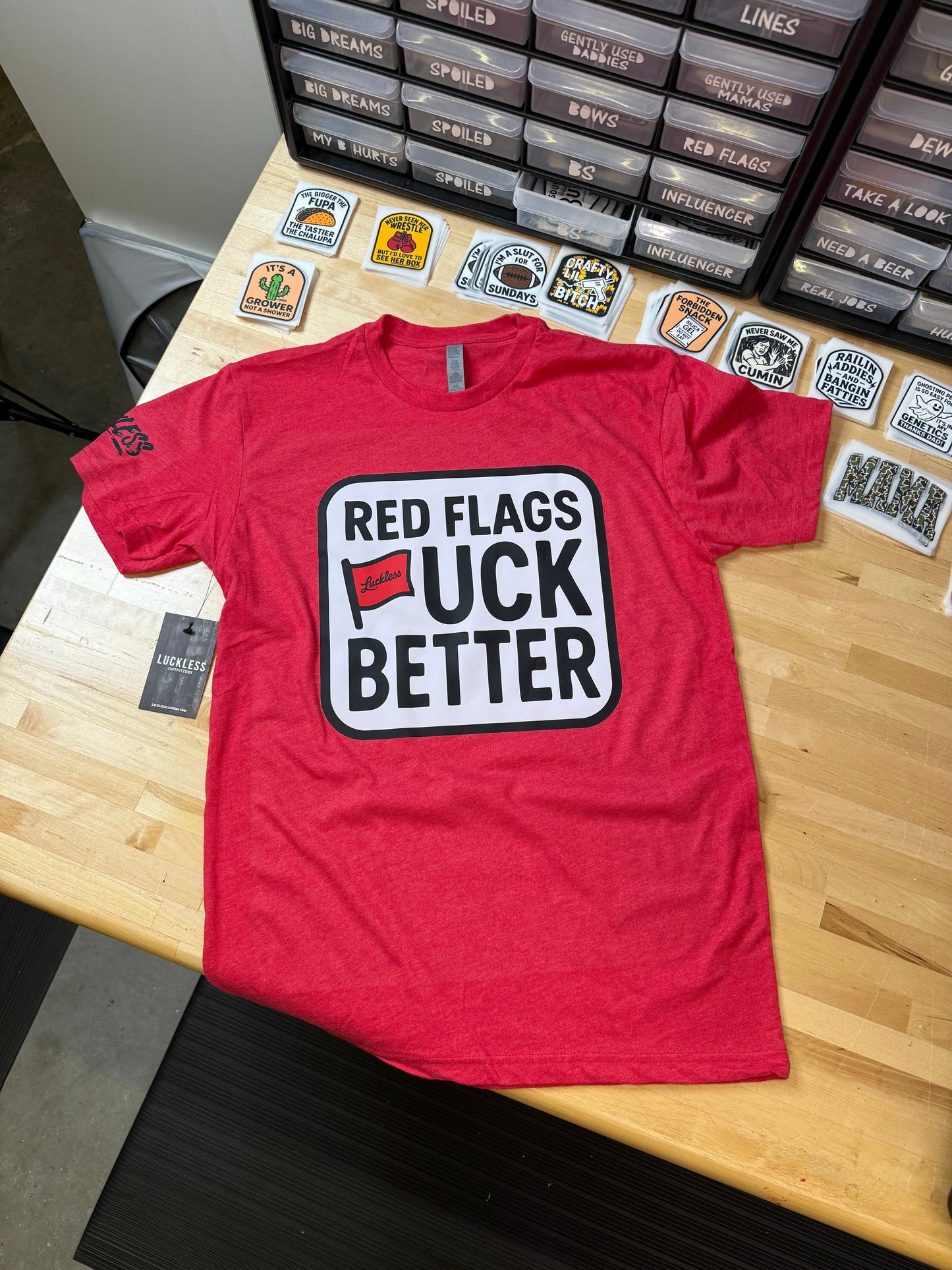 Red Flags Fuck Better Graphic Tee by Luckless Outfitters