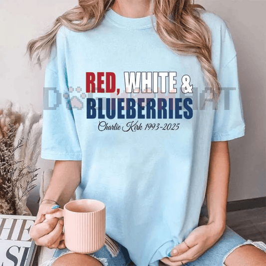 "Red White & Blueberries" Graphic Tee – Patriotic Summer Apparel, Unisex Casual Shirt