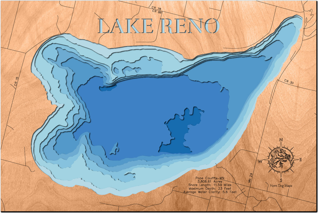 Lake Reno in Pope County, Minnesota