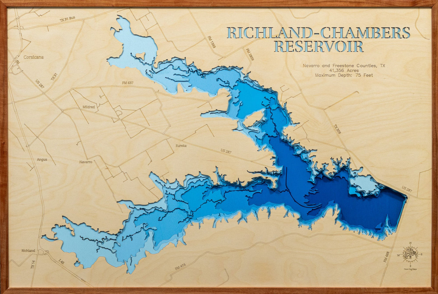 Richland-Chambers Reservoir in Navarro and Freestone Counties, Texas