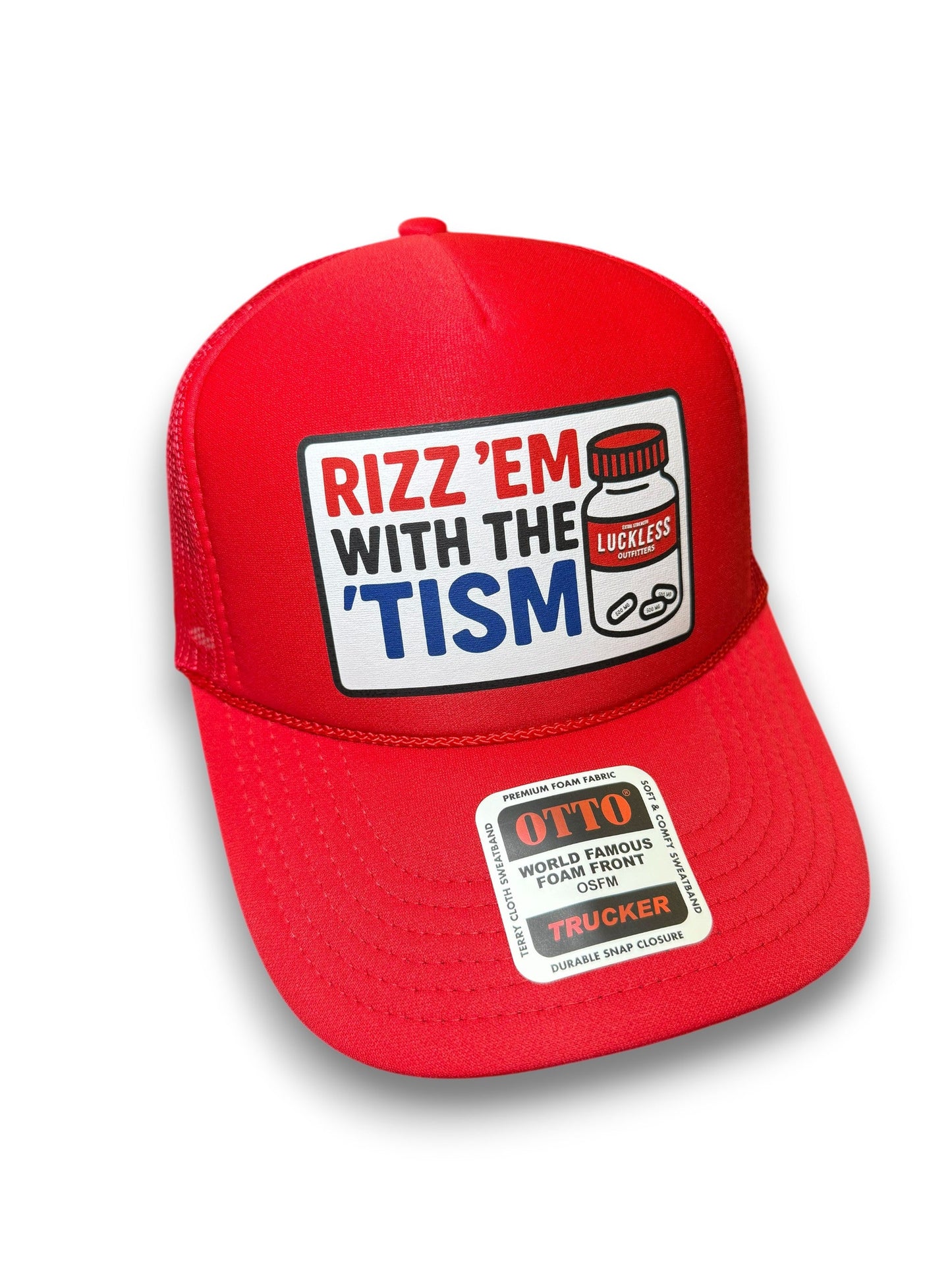Rizz 'Em With The 'Tism Adjustable Trucker Hat
