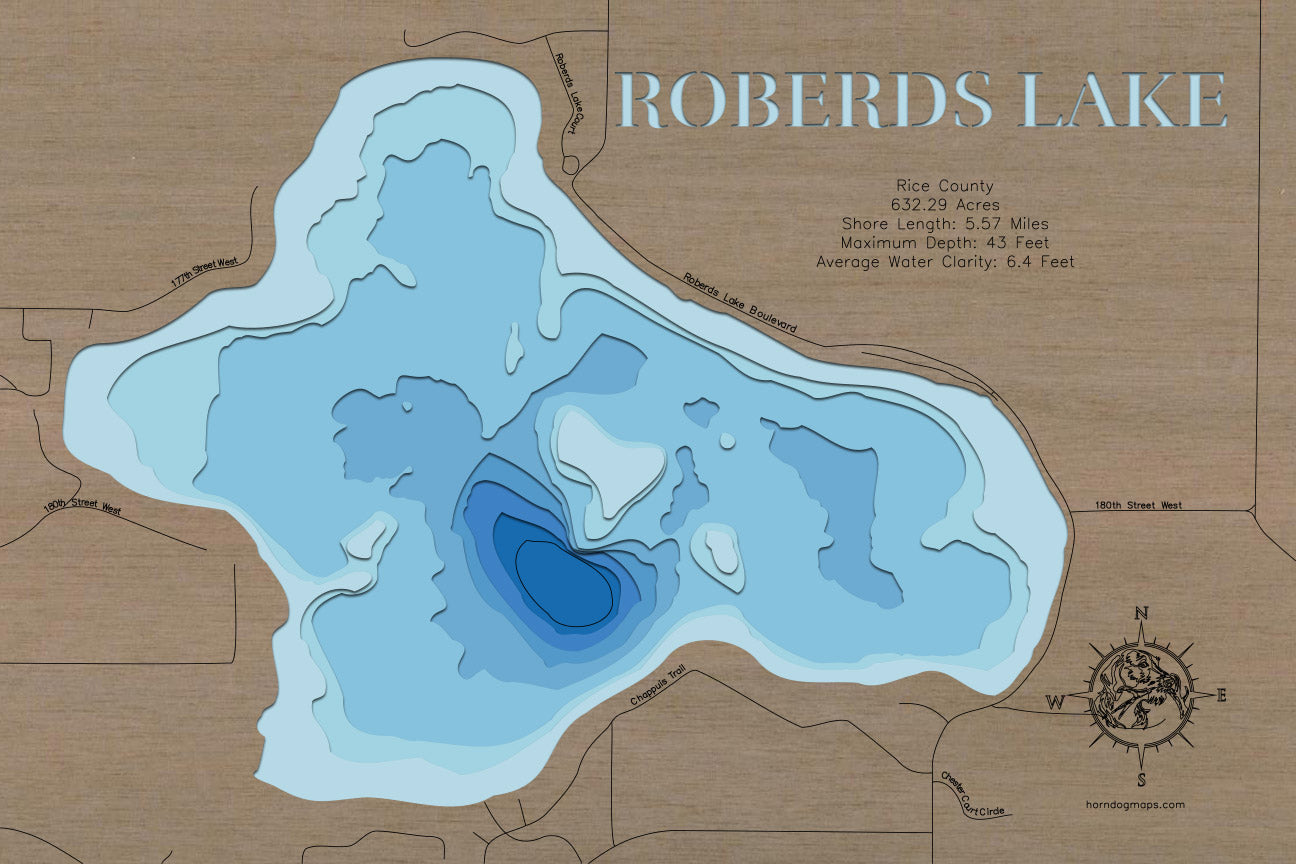 Roberds Lake in Rice County, Minnesota
