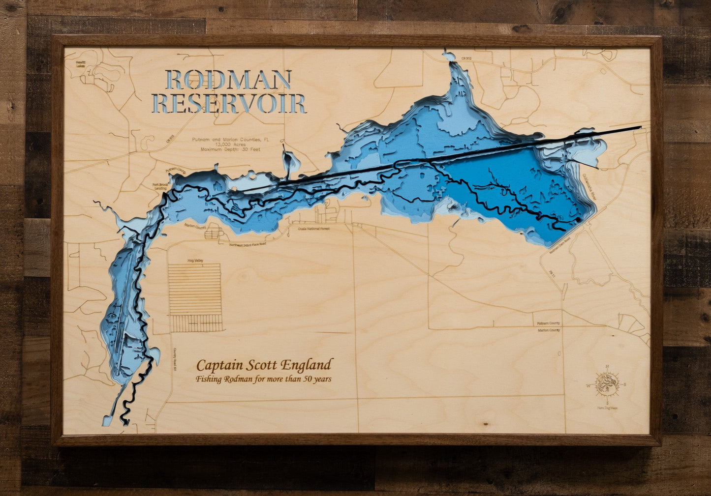Rodman Reservoir in Putnam and Marion Counties, Florida