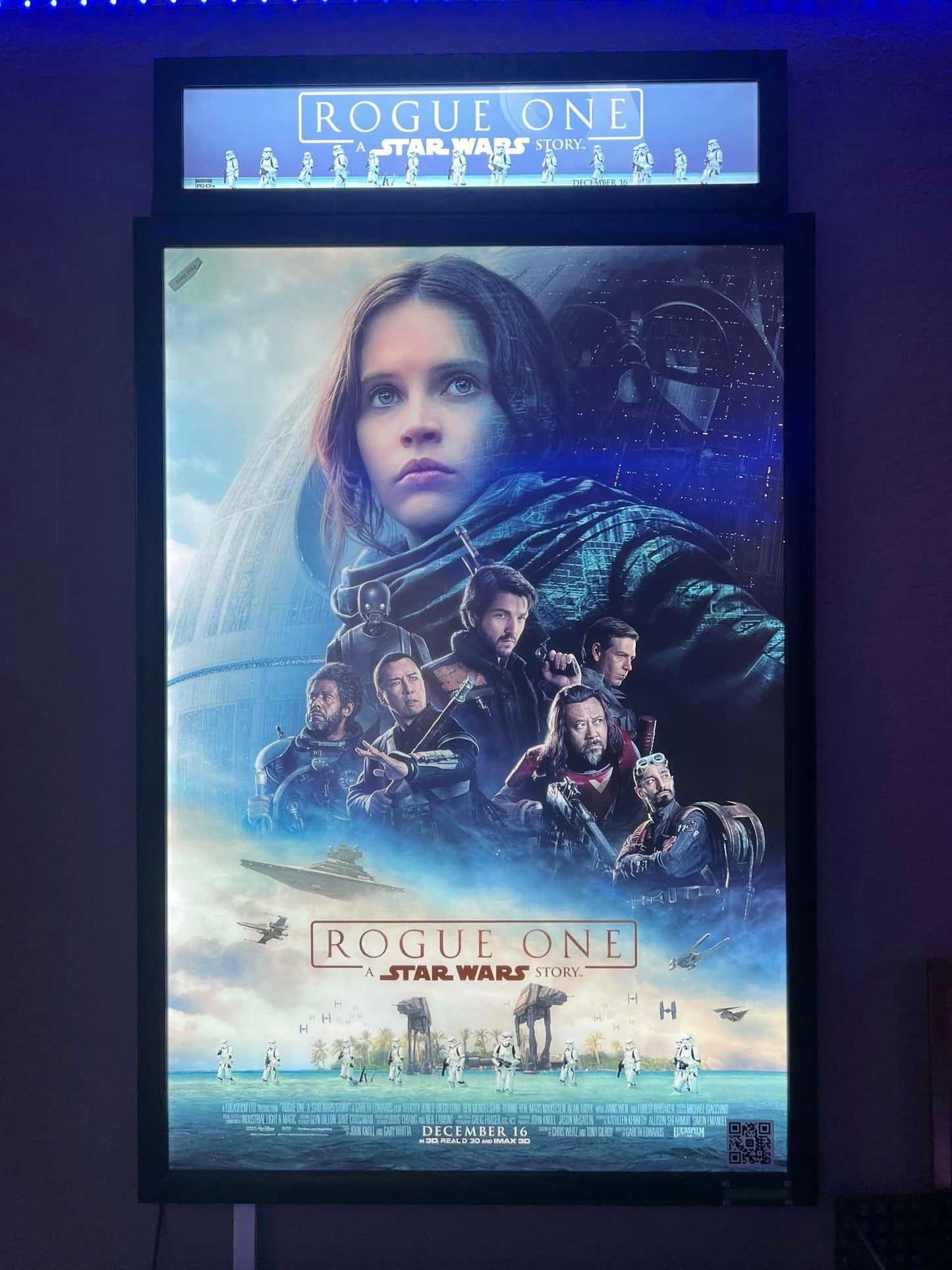 3-PACK Glowbox "World Famous" LED Poster Frames