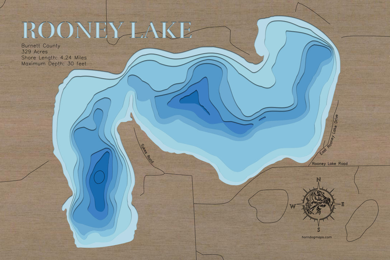 Rooney Lake in Burnett County, Wisconsin