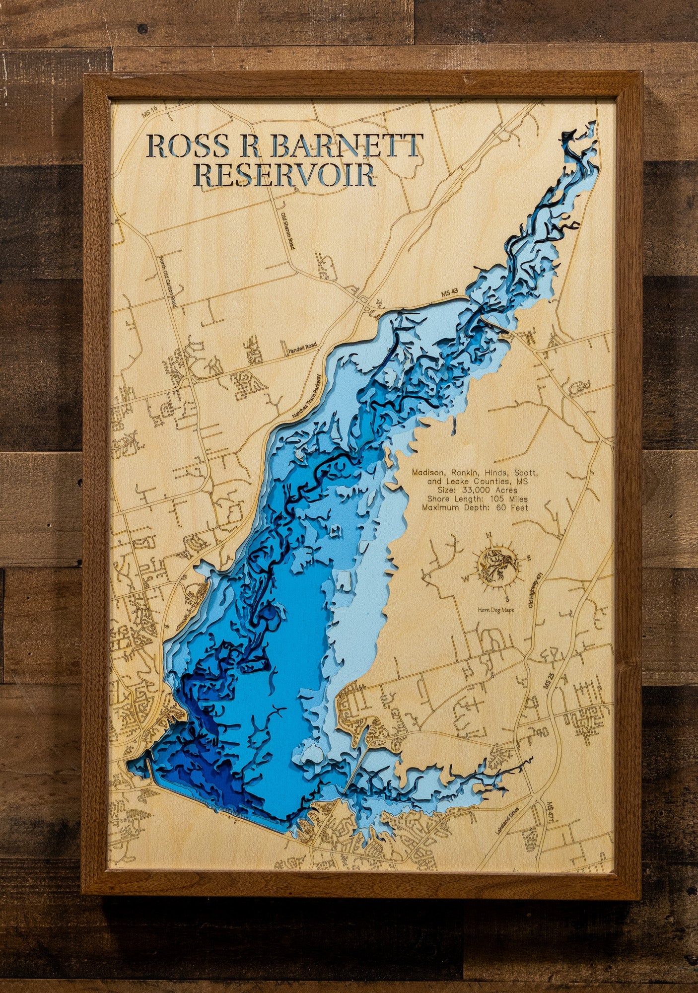 Ross Barnett Reservoir in Madison, Rankin, Hinds, Scott, and Leake Counties, Mississippi