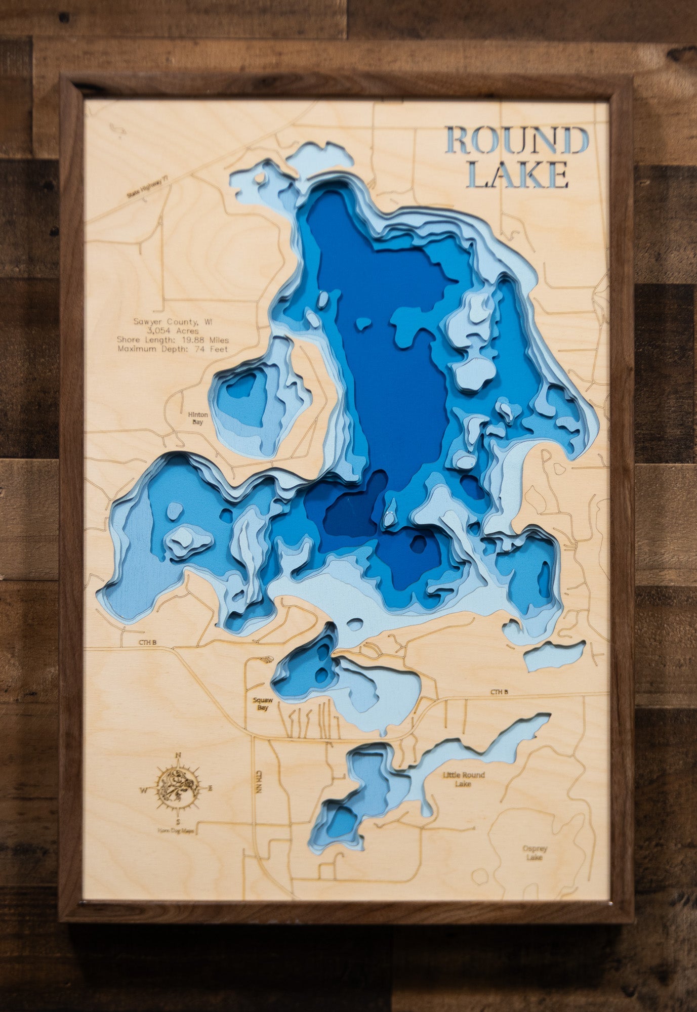 Round and Little Round Lakes in Sawyer County, Wisconsin