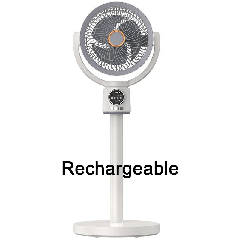 Balashov USB Rechargeable Floor Fan Silent Turbine Air Circulation