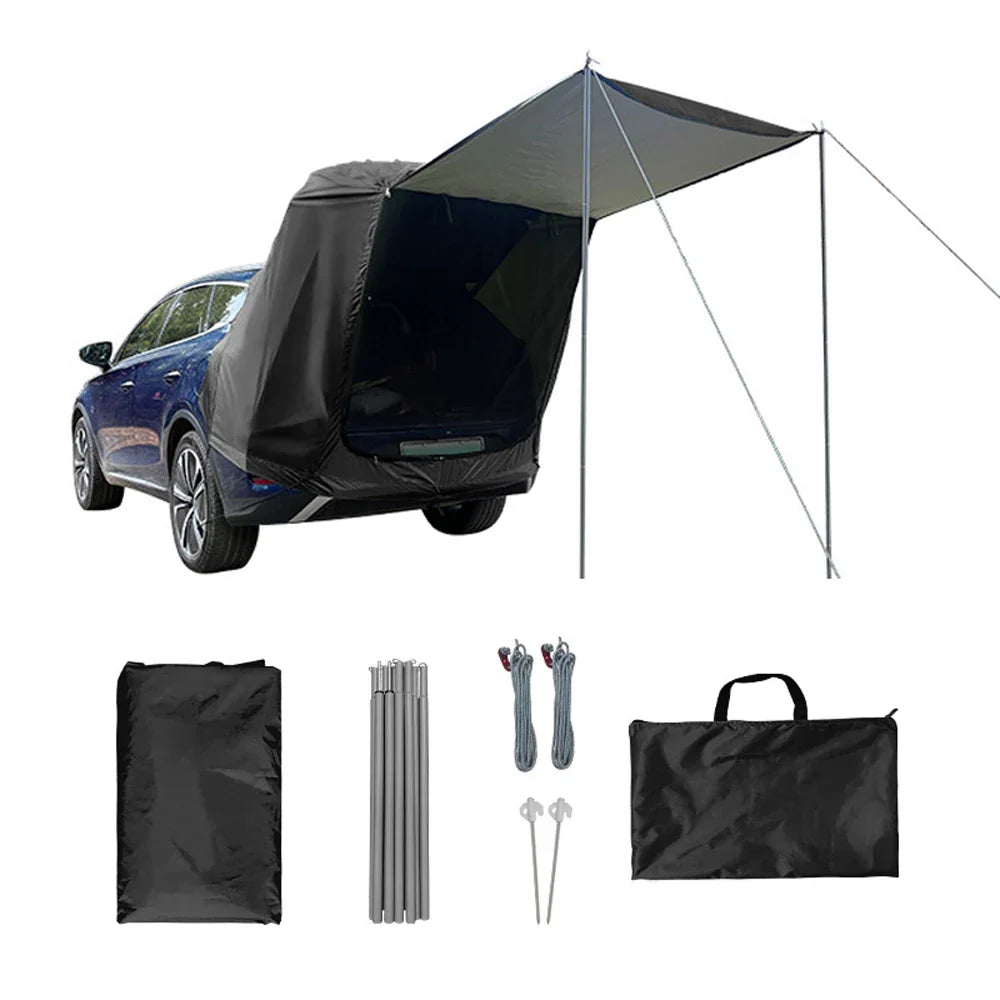 Outdoor Car Rear Tent With Canopy Rainproof For Picnics