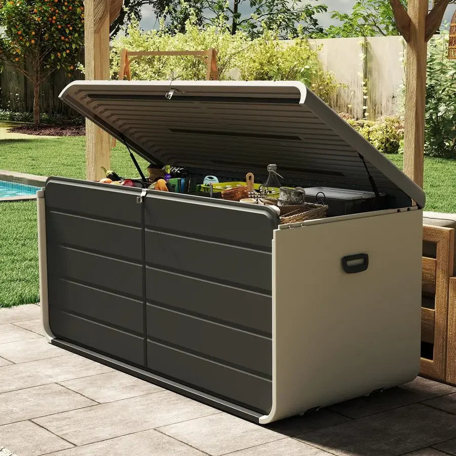 Resin Deck Box Outdoor Storage Waterproof Lockable Bin