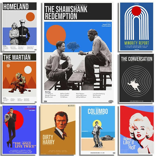 Minimalist Movie Poster Dirty Harry/The Wire/Homeland Classic TV Shows Art Print Vintage Canvas Painting Wall Decor Home Decor