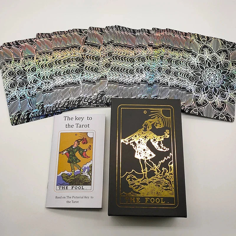 Predictive Divination Cards Astrological Tarot Cards With Gold Foil Technique Deluxe Board Game Gift Set