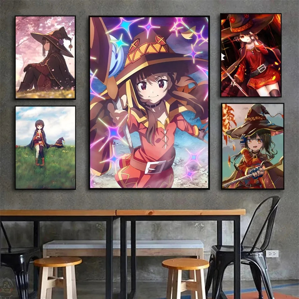 M-Megumin Poster HD Posters Home Room Bar Cafe Decor Art Wall Painting Picture