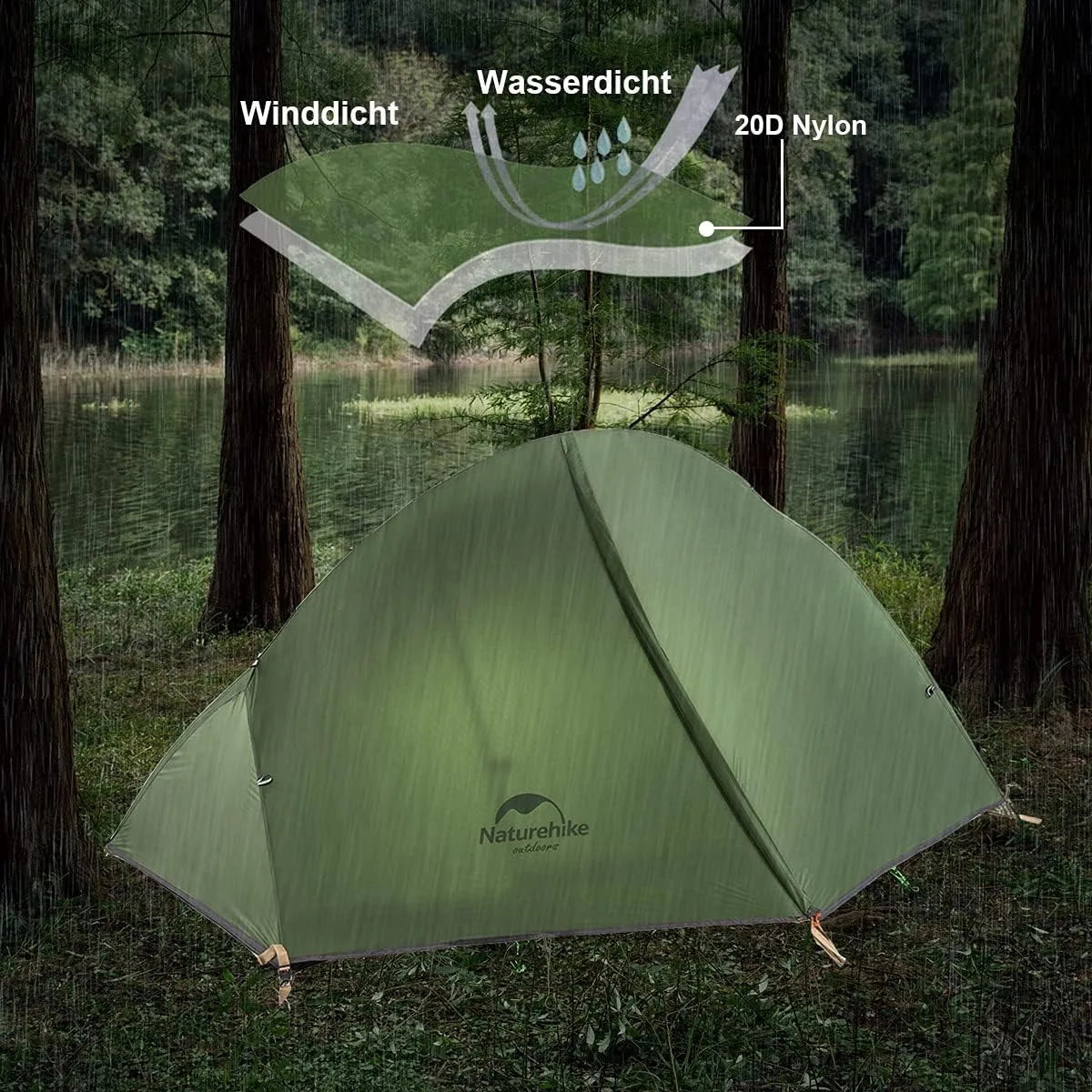 Naturehike One Person Ultralight Cycling Tent Waterproof Double Layer