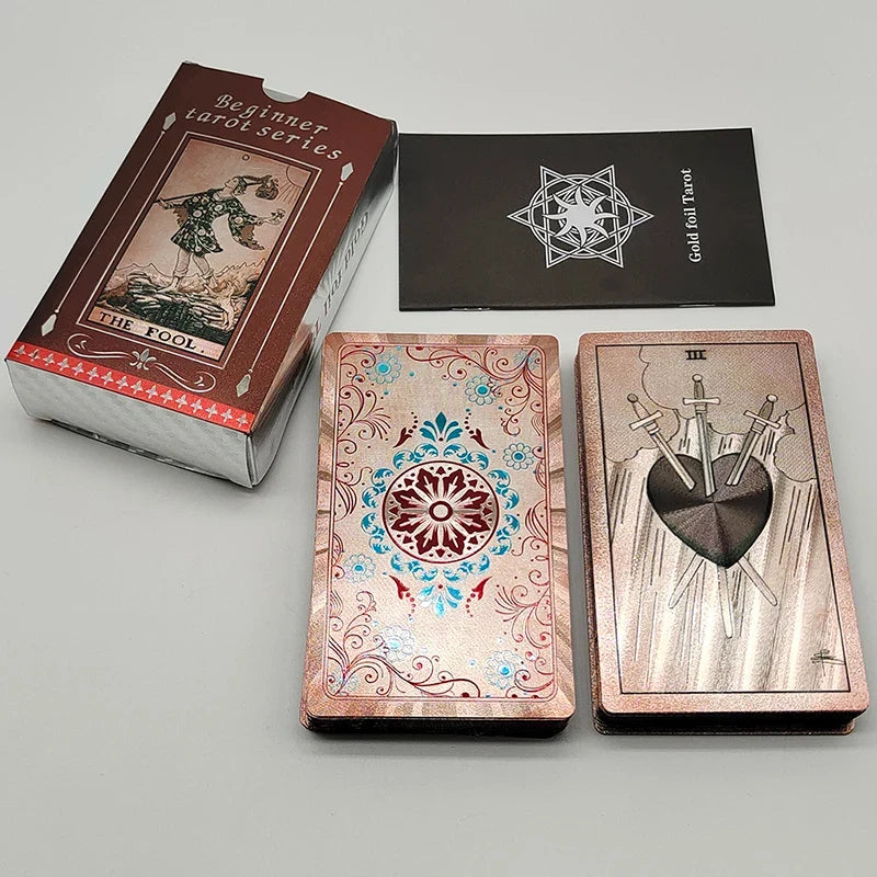 Fantastic 80 Pieces Silver foil Tarot Cards Waterproof PVC Quality With Flip Box As A Luxury Gift
