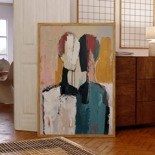 Modern Abstraction Intertwined Souls Art Painting Print Canvas Poster picture For Living Room Bedroom Wall Art Home Decor