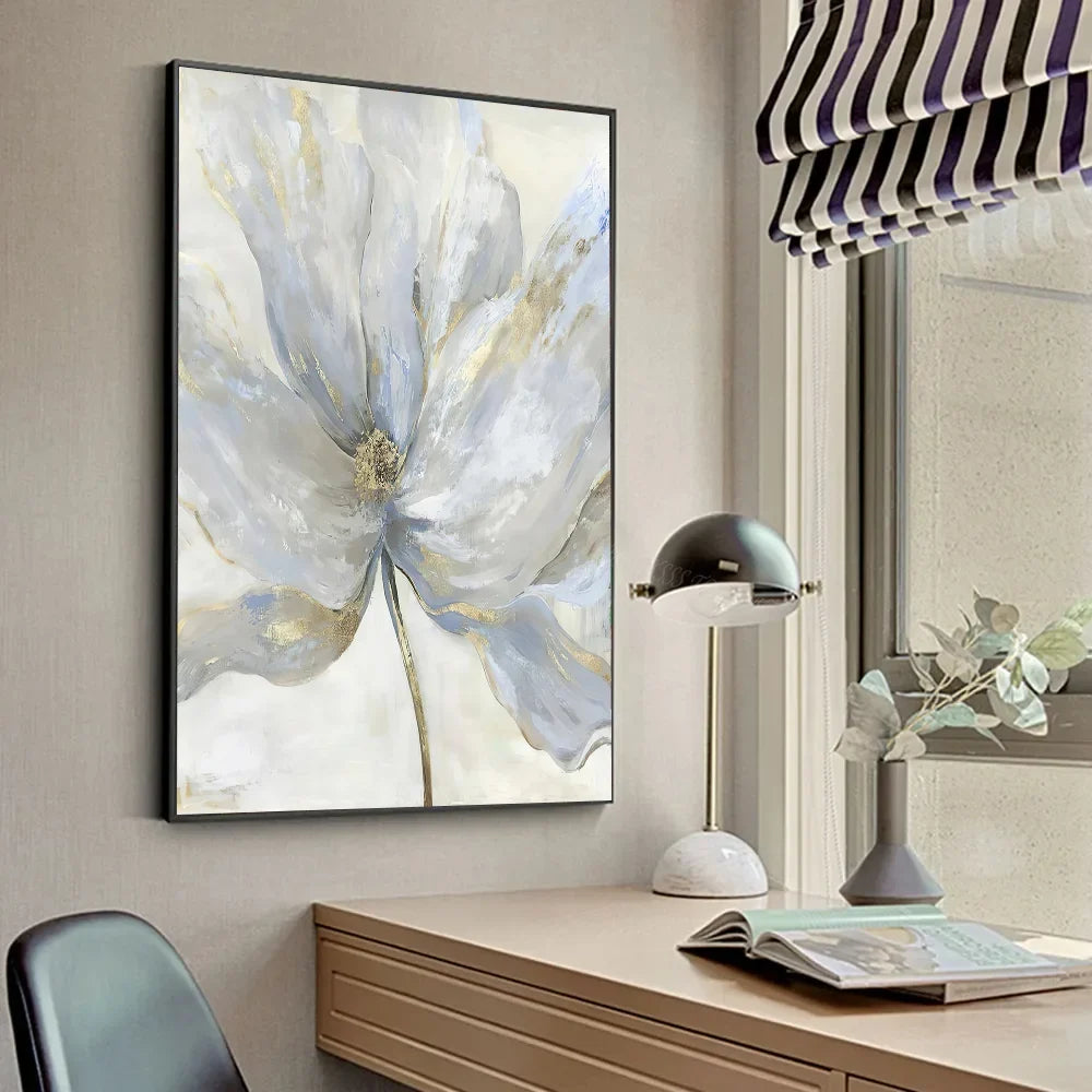 Scandinavian Golden Style Flower Nordic Art Poster Canvas Painting Wall Poster