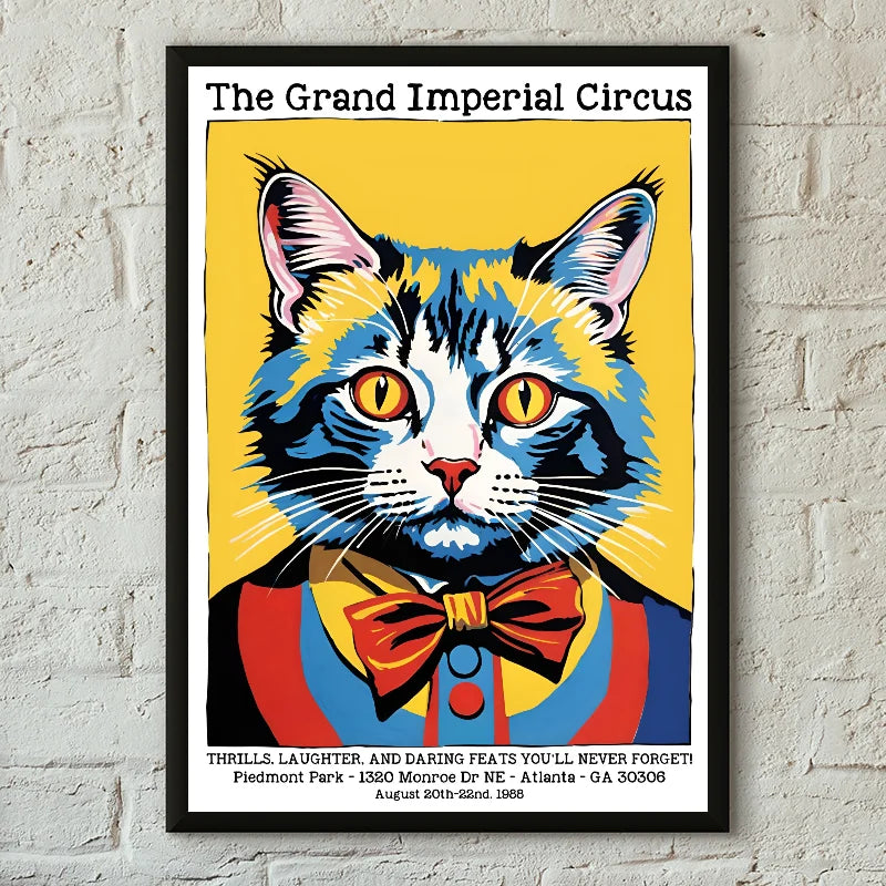 Modern Pop Black Cat Wall Art Poster Poster Paper Print Home Living Room Bedroom Entrance Bar Cafe Art Painting Decoration