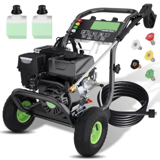 Commercial Gas Pressure Washer 4200 PSI 4 GPM Foam Bottle