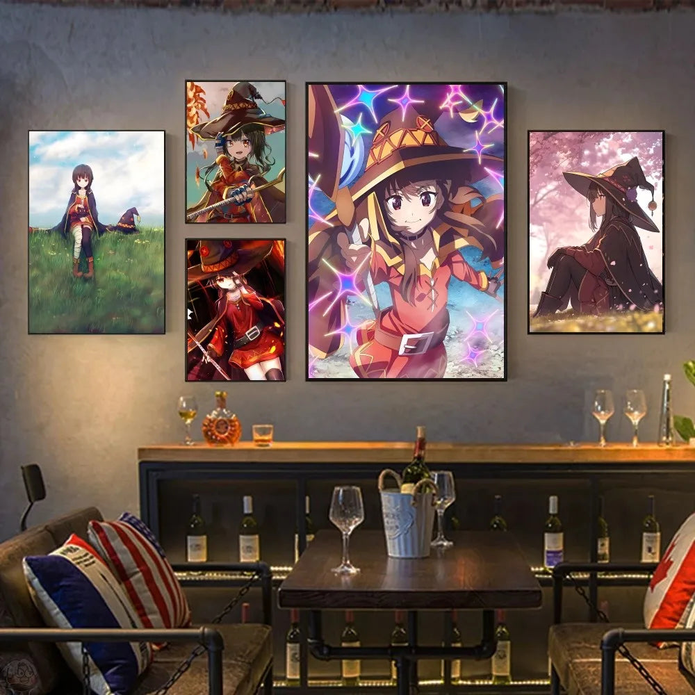 M-Megumin Poster HD Posters Home Room Bar Cafe Decor Art Wall Painting Picture