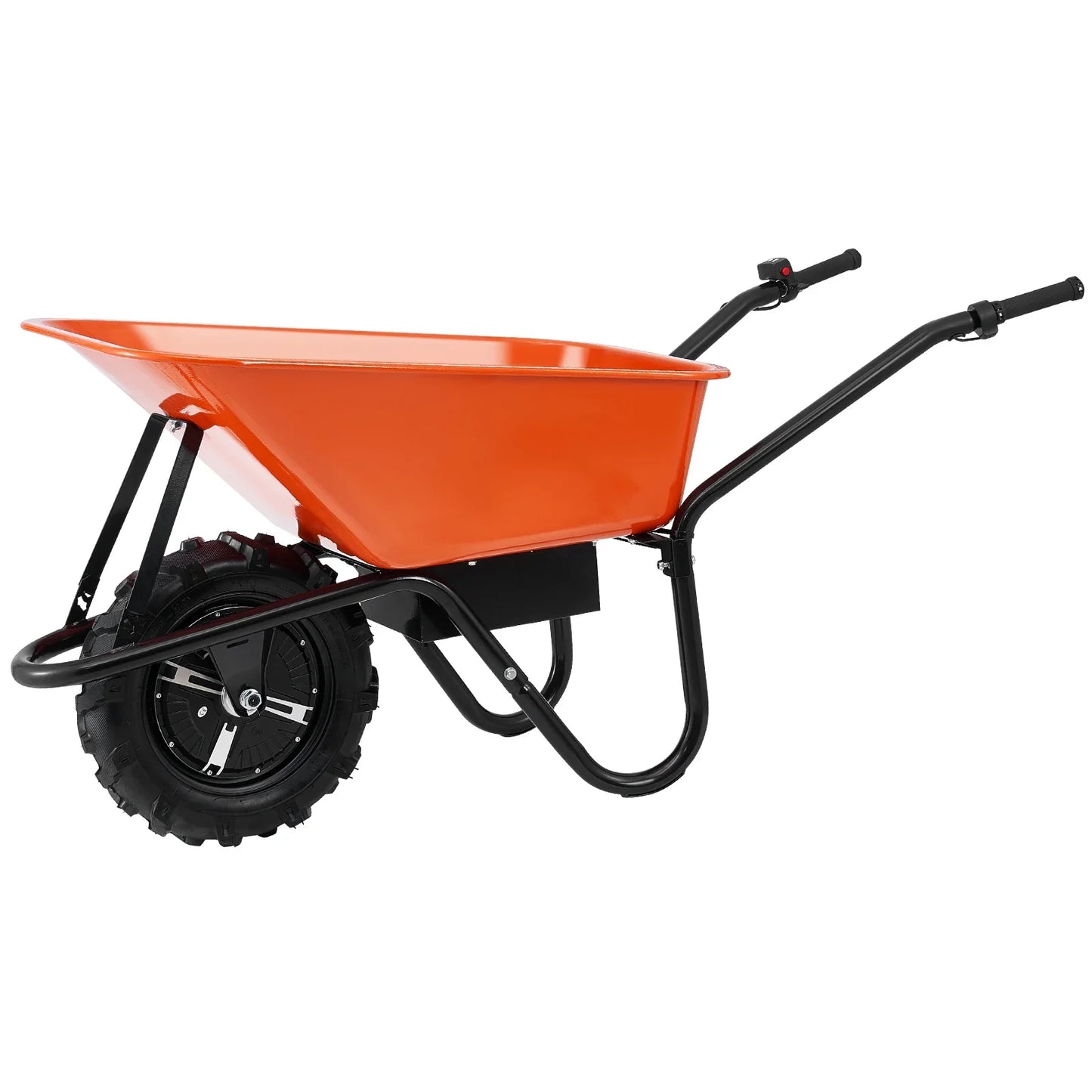 SucceBuy 500W Electric Wheelbarrow Cart For Garden Utility Dump Cart
