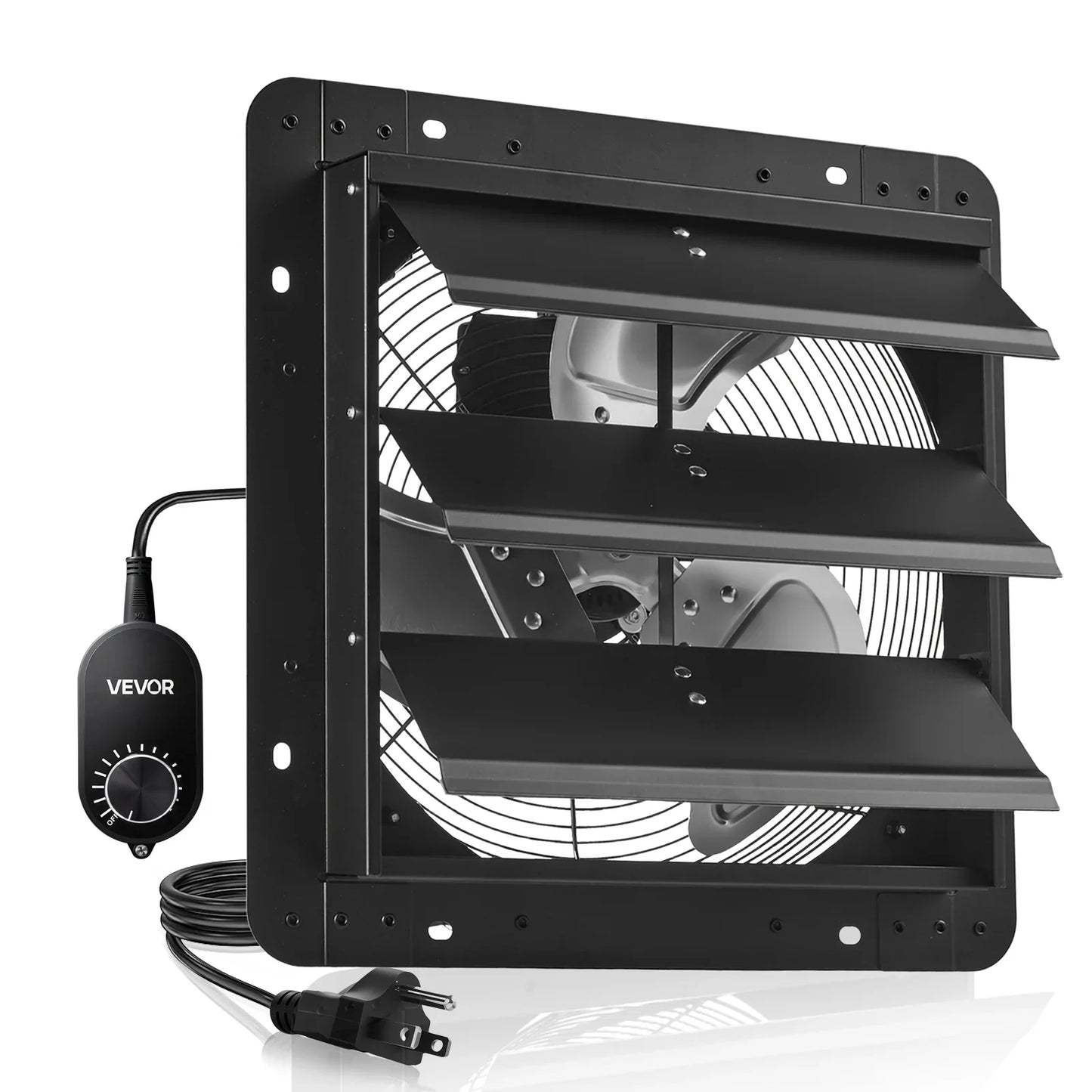 SucceBuy Wall Mounted Shutter Exhaust Fan With Variable Speed Controller