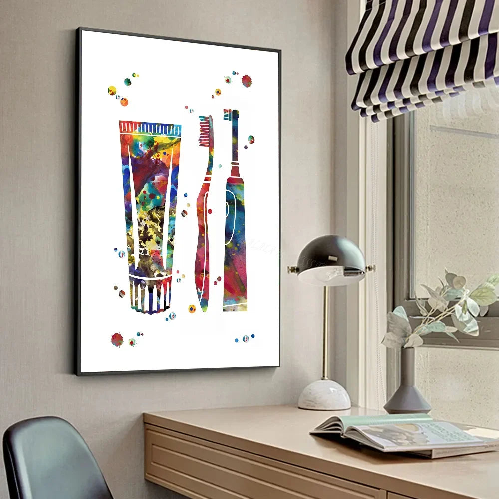Anatomy Human Teeth Art Posters Teeth Row Teeth Illustra Poster HD Posters Home Room Bar Cafe Decor Art Wall Painting Picture