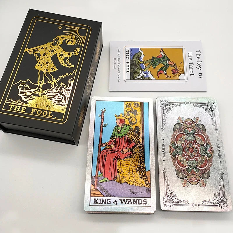 Classical Gold Foil Waterproof Tarot Cards With Megnet Box As Special Gift