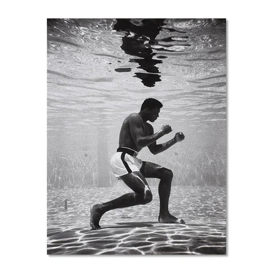 World Boxing Champion Ali Classic Scene Wall Art Poster Boxer Tyson Mural Modern Home Decor Perfect for Living Room Decor