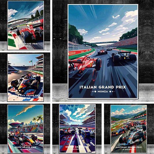 Vintage Cool Fashion Racing High-end Blockbuster Luxury Car Posters Canvas Painting Wall Print Pictures Living Room Home Decor
