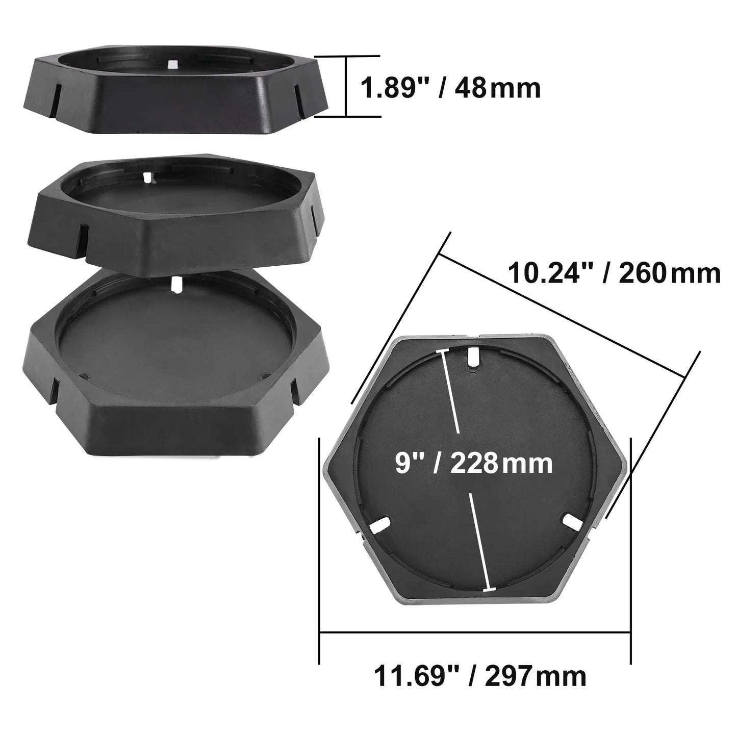 SucceBuy RV Leveling Pads Round Landing Feet Jack Stabilizers Rubber