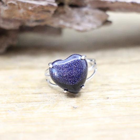 Crystal Heart Rings