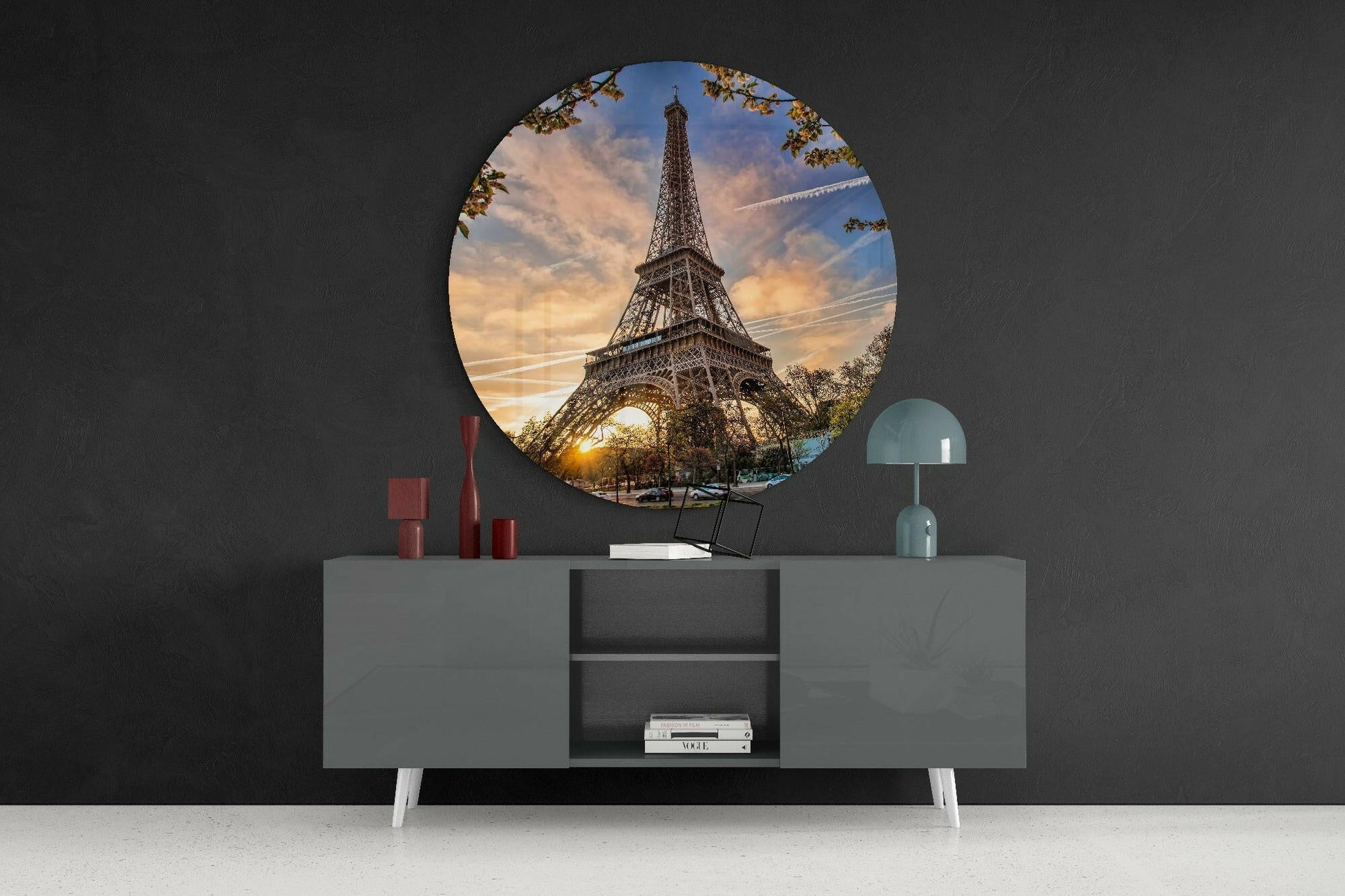 Eiffel Tower Glass Wall Art