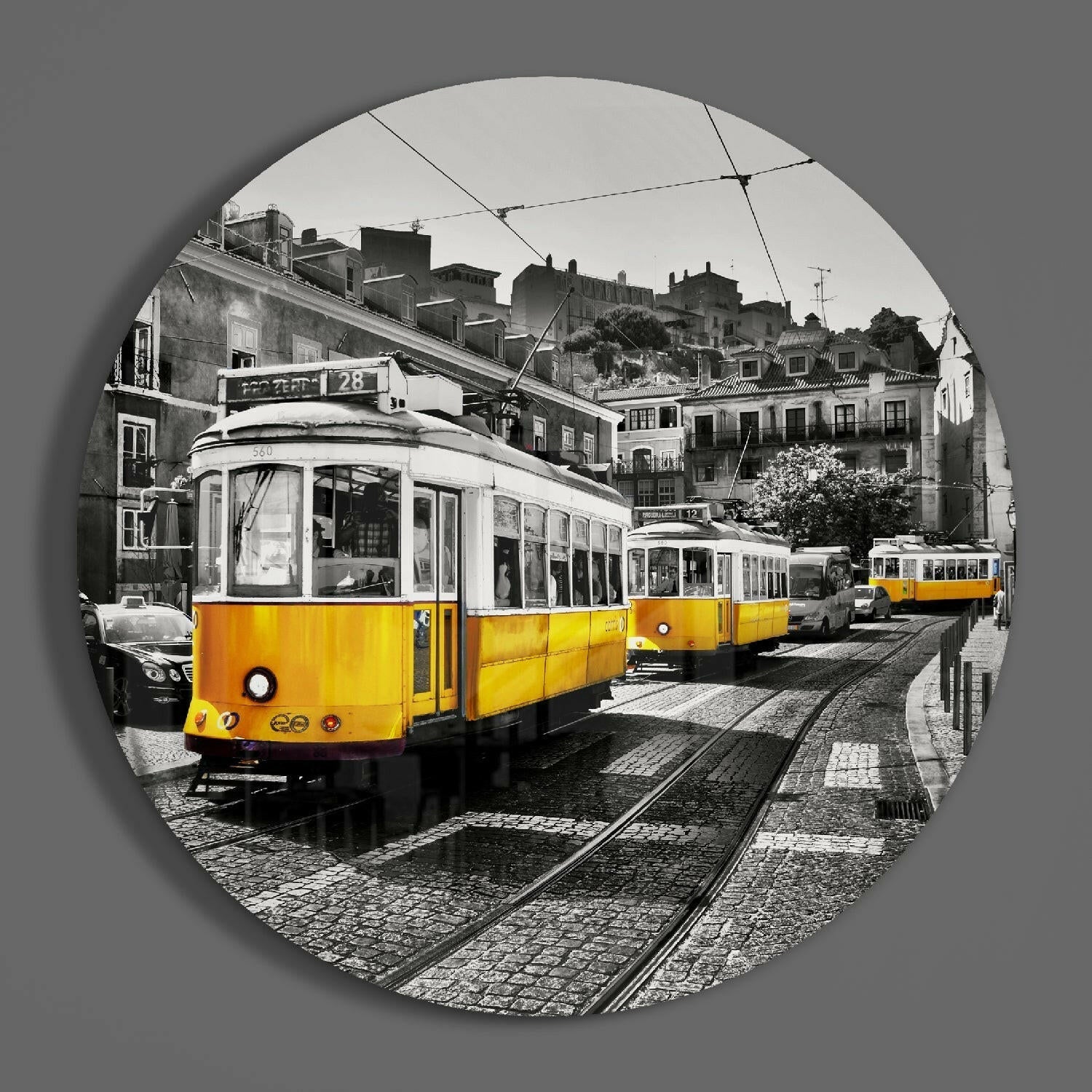 Tram Glass Wall Art