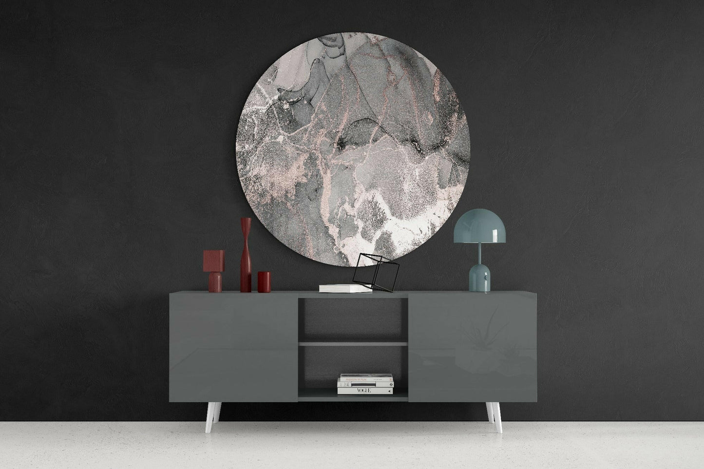 Abstract Flow Glass Wall Art
