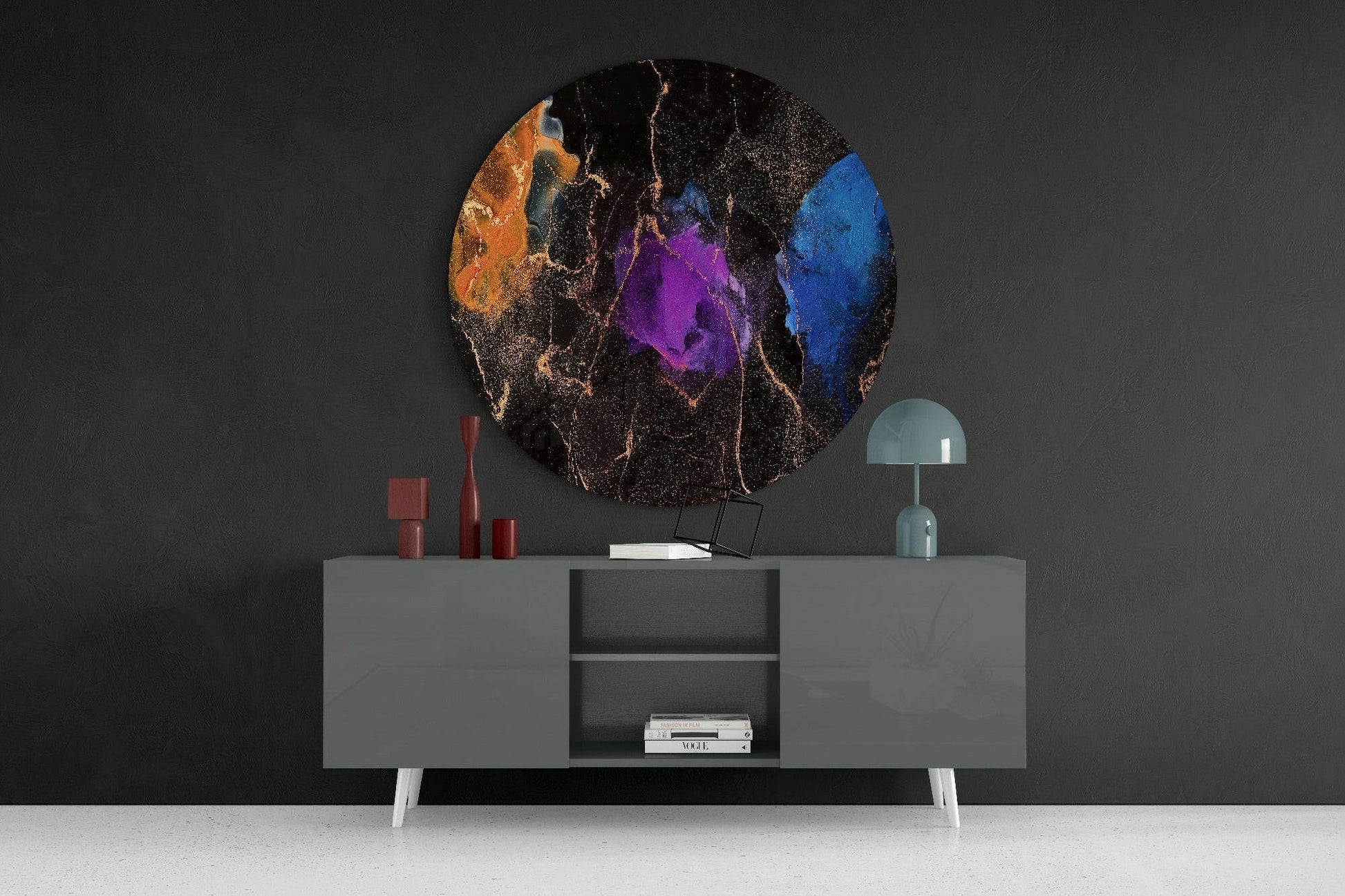 Color Explosion Glass Wall Art