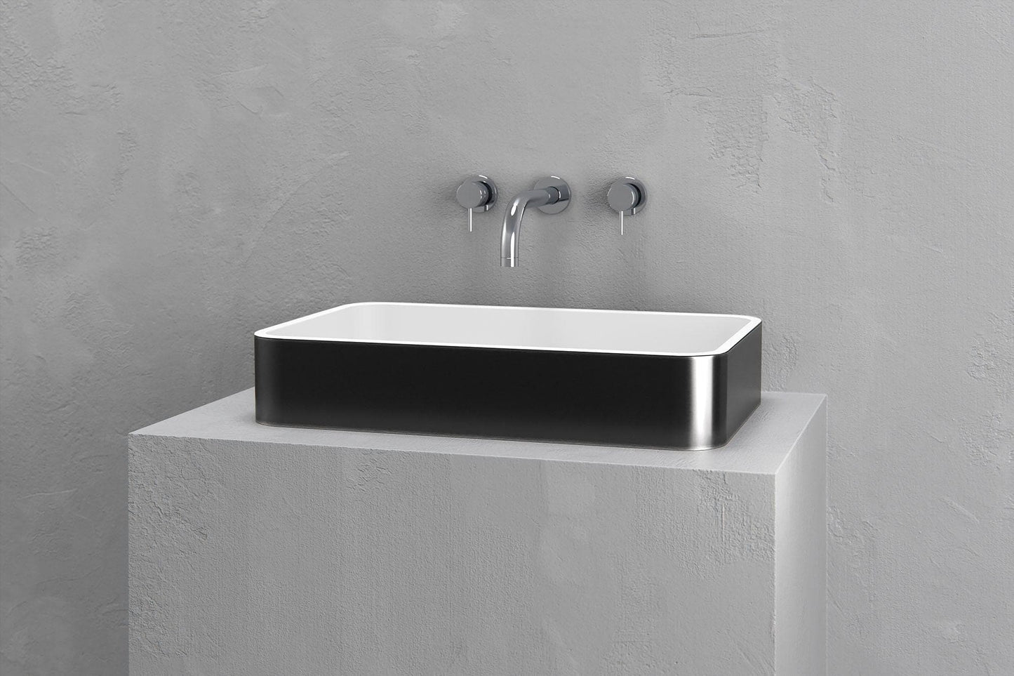 Rectangular vessel sink