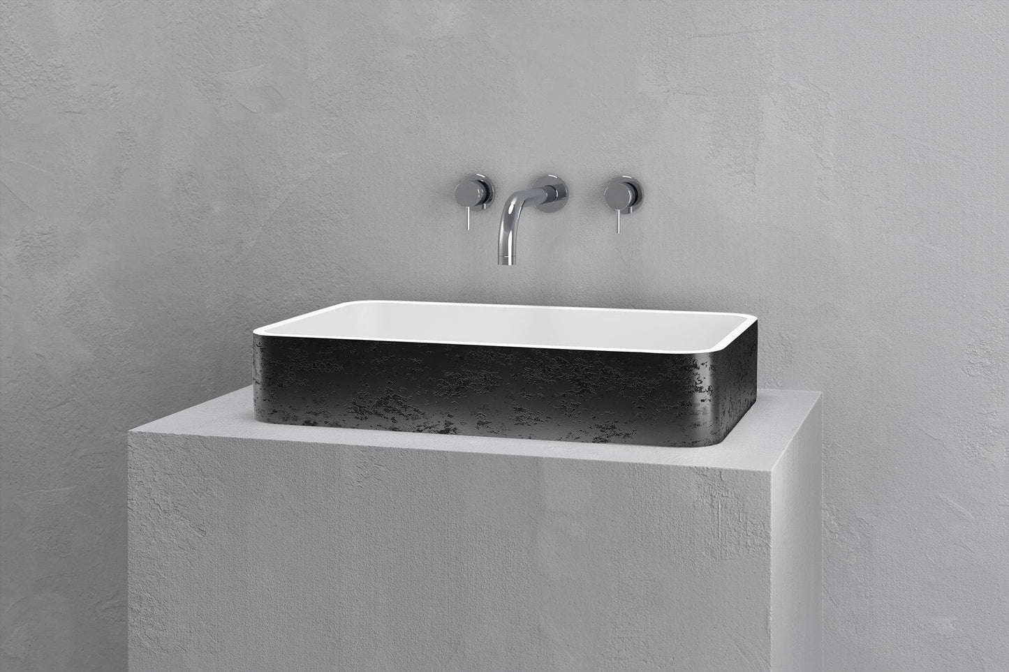 Rectangular vessel sink