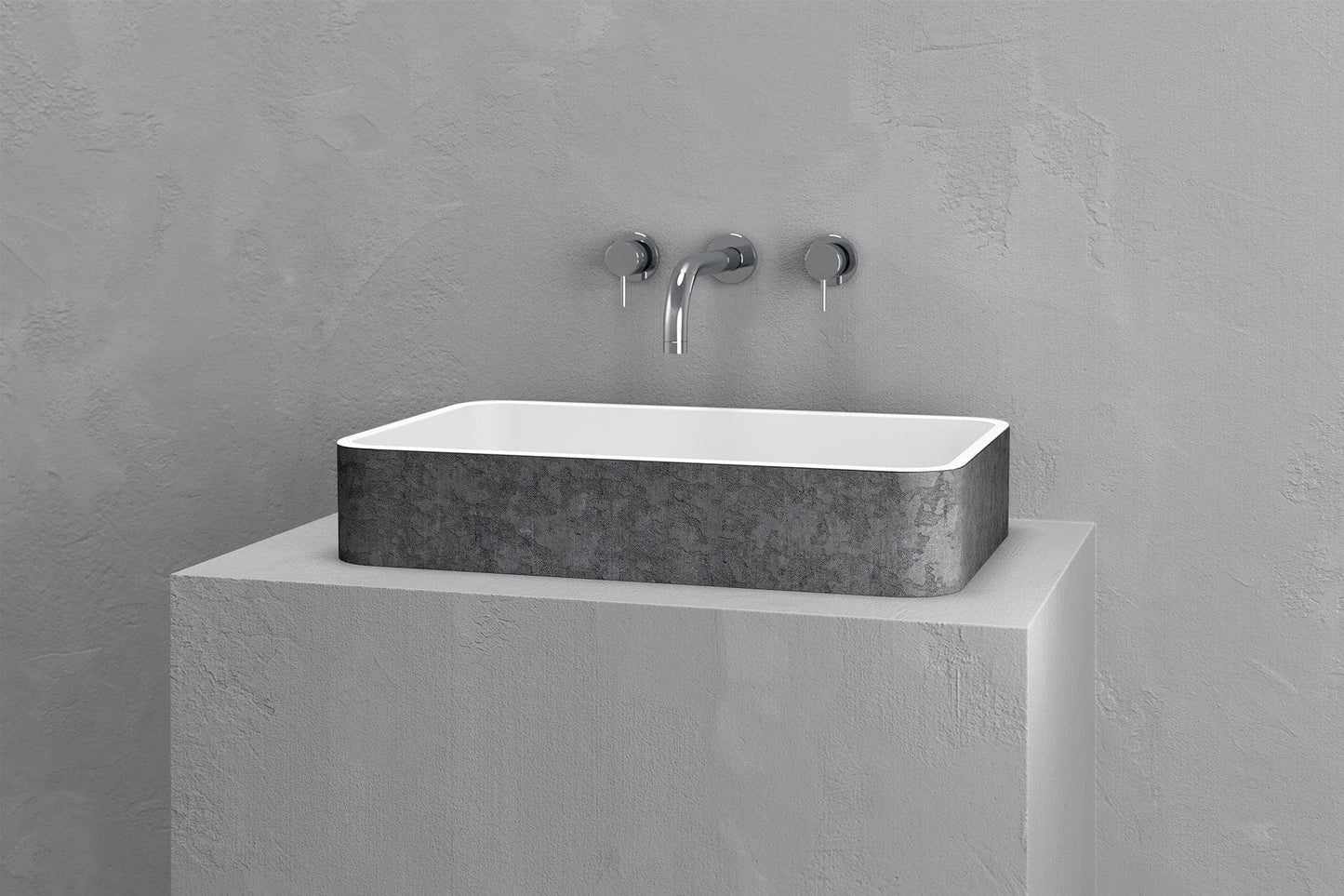 Rectangular vessel sink