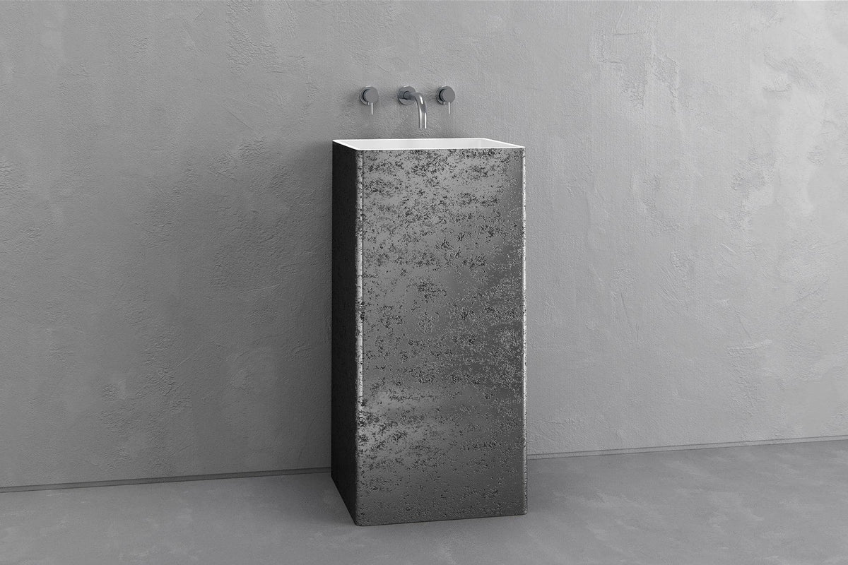 Square pedestal sink