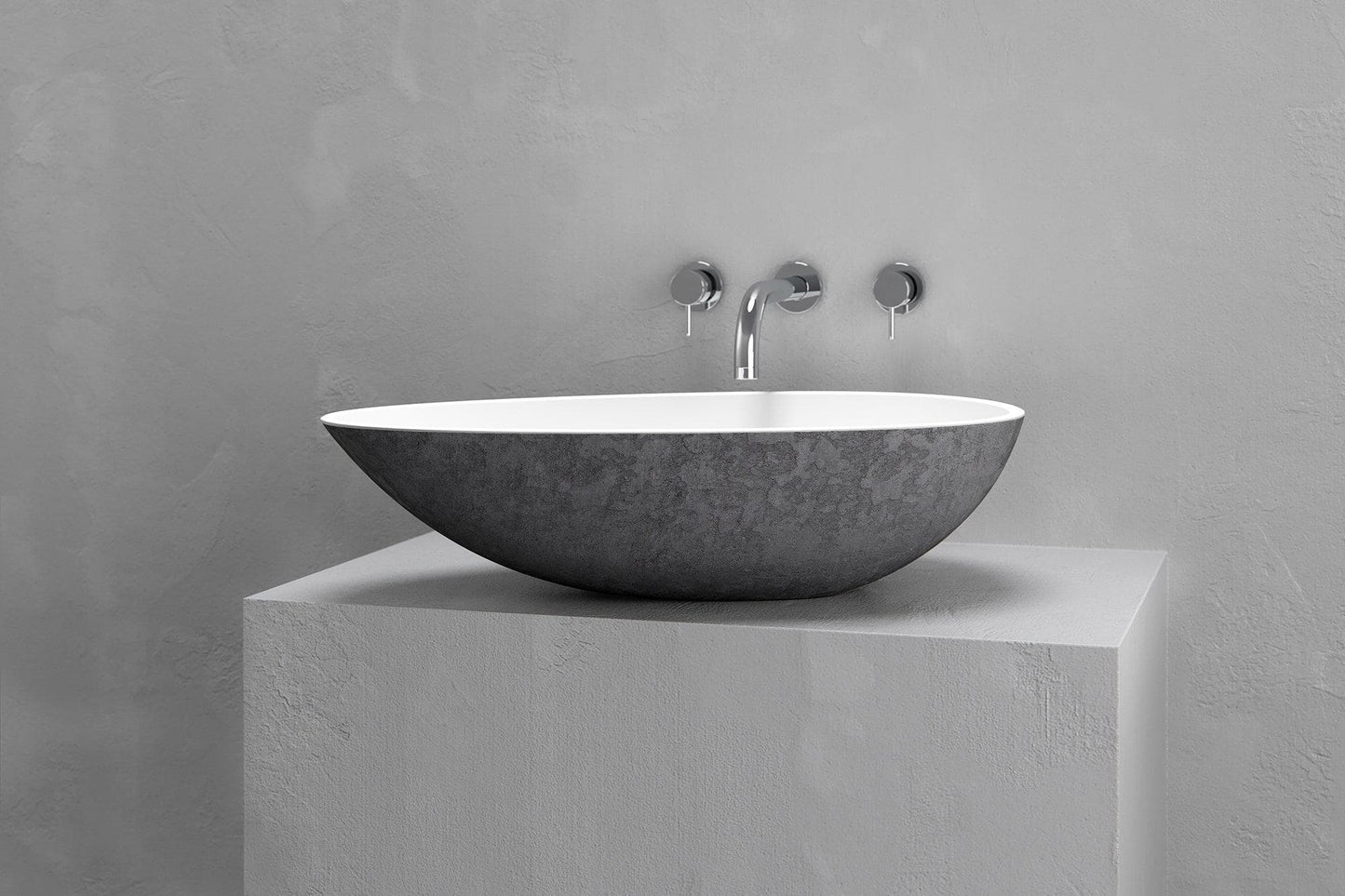 Egg shape vessel sink