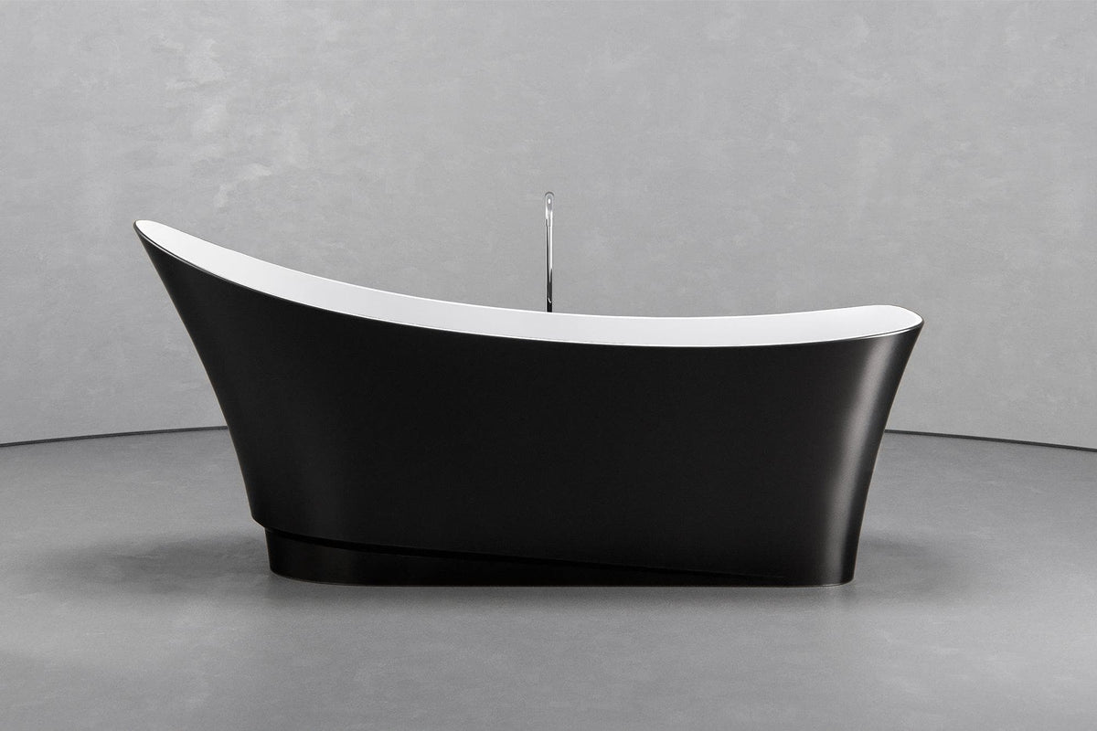 Freestanding boat shape bathtub