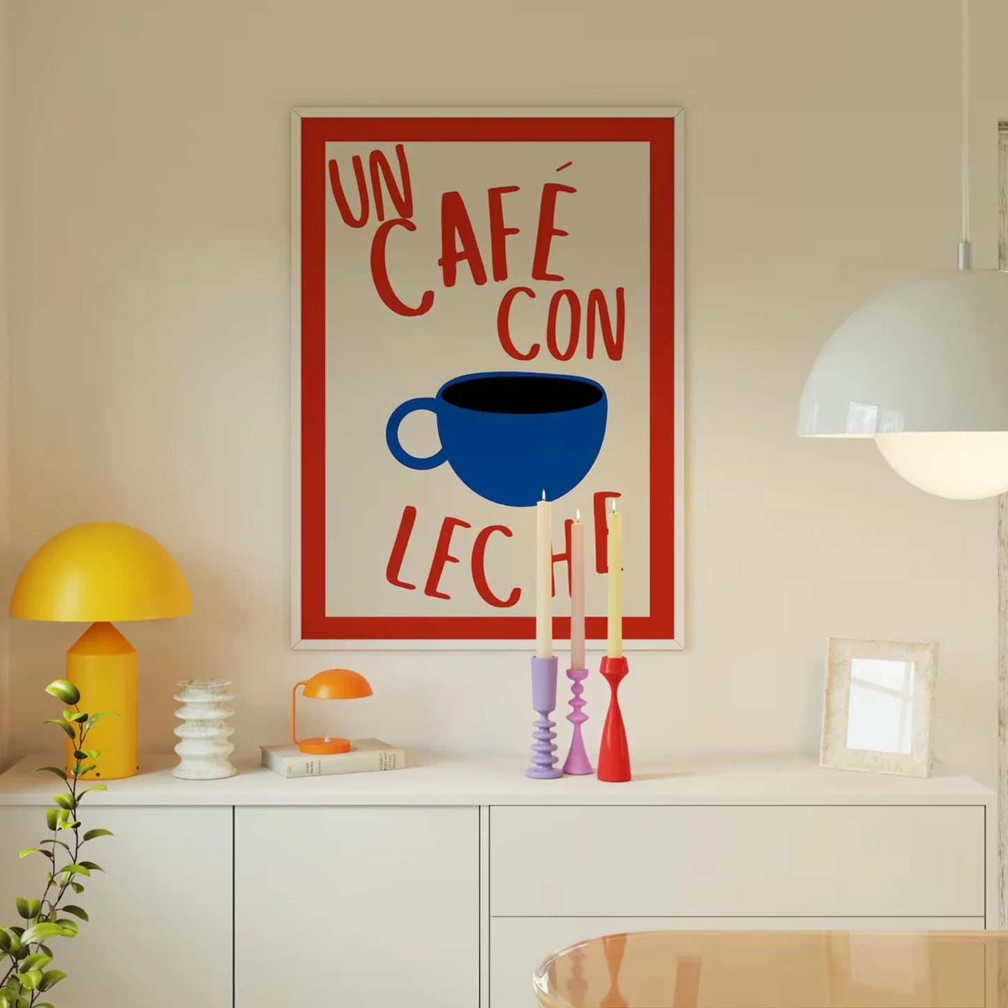 Cafe Con Leche Spanish Kitchen Coffee Lovers Wall Art Print Canvas Painting Poster Picture For Living Room,Bedroom Home Decor