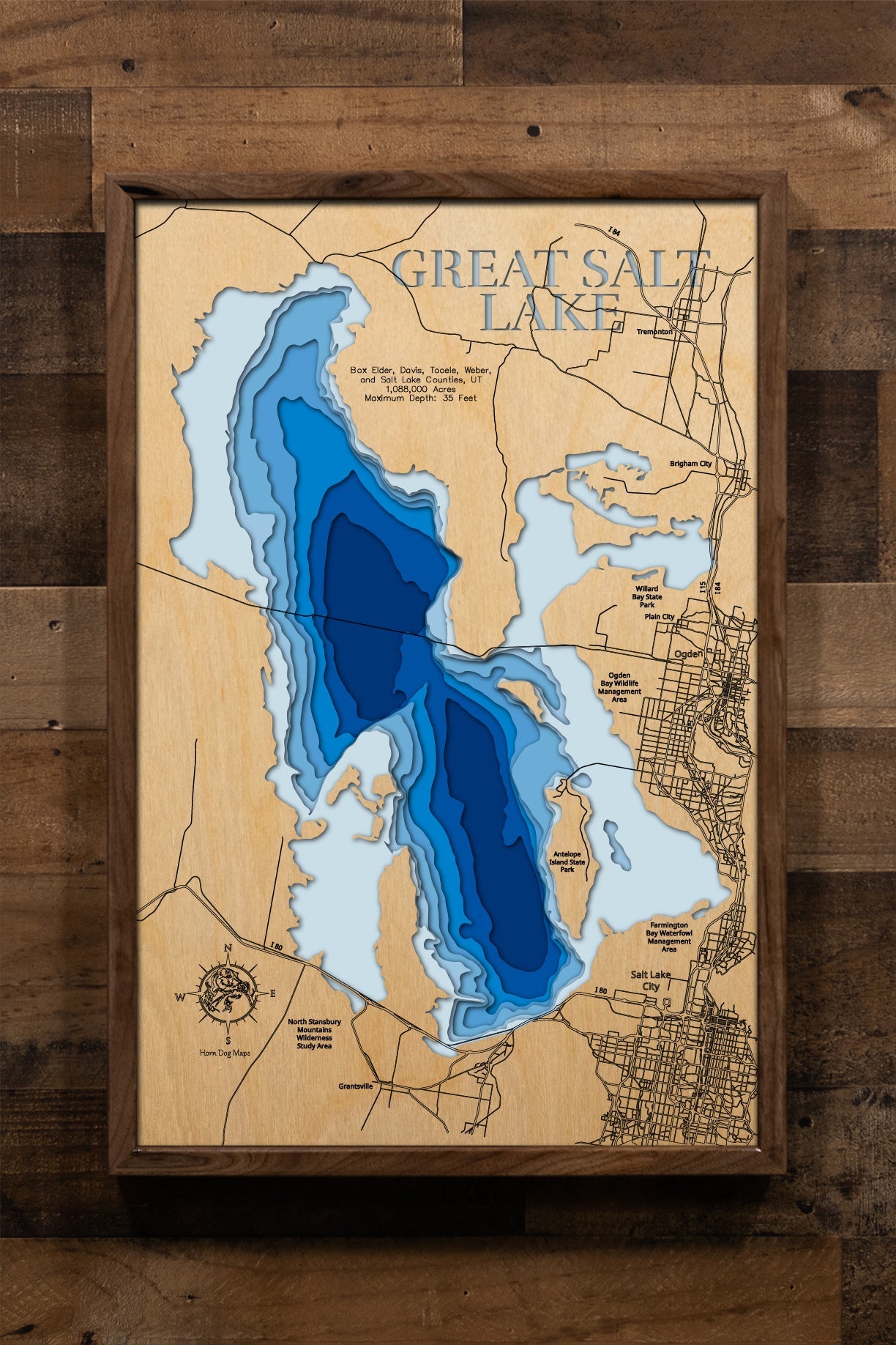Great Salt Lake in Box Elder, Davis, Tooele, Weber, and Salt Lake Counties, Utah