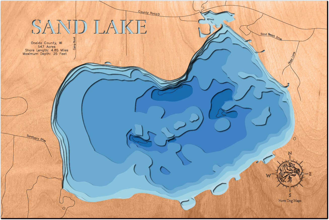 Sand Lake in Oneida County, Wisconsin