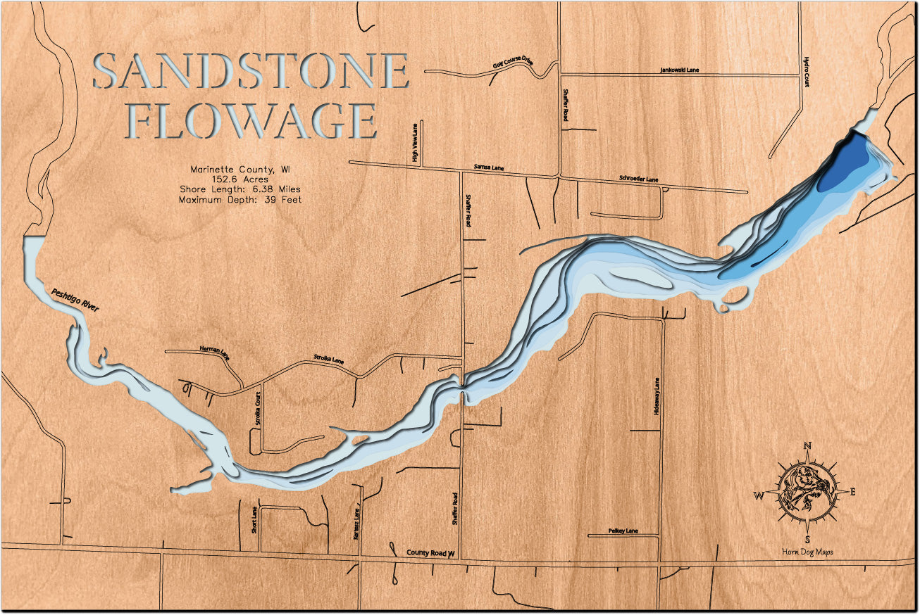 Sandstone Flowage in Marinette County, Wisconsin